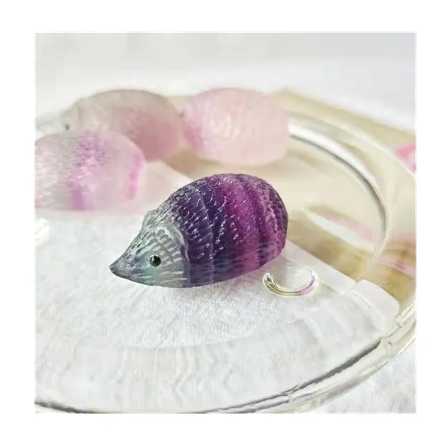 

wholesale healing carved quartz rainbow fluorite hedgehog crystal carving animal for gift