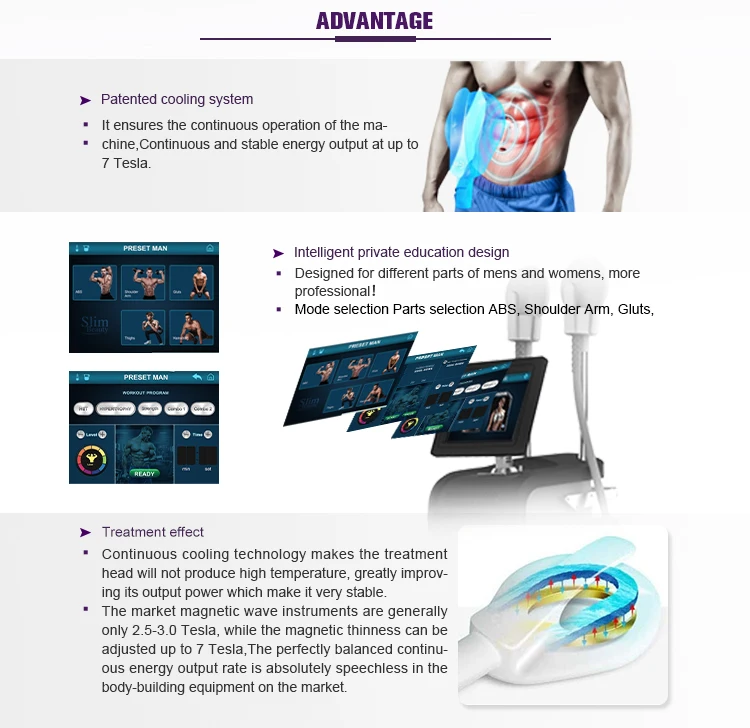 Painless ems machine electro muscle stimulation hiemt HIEMT technology