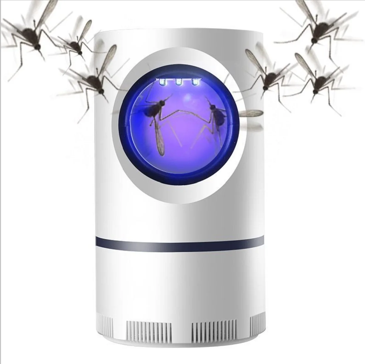 

Led Mosquito Killer Lamp UV Night Light USB Insect Killer Bug Zapper Mosquito Trap Lantern Repellent Lamp Night Light, White