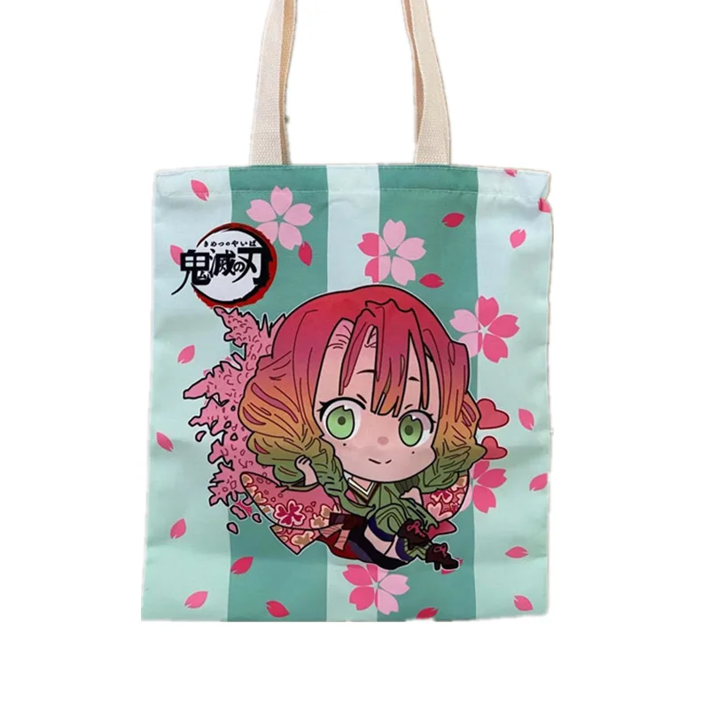 

Hot Sale Custom Print Anime Demon Slayer Cartoon Character Student Canvas Shoulder Tote Bag