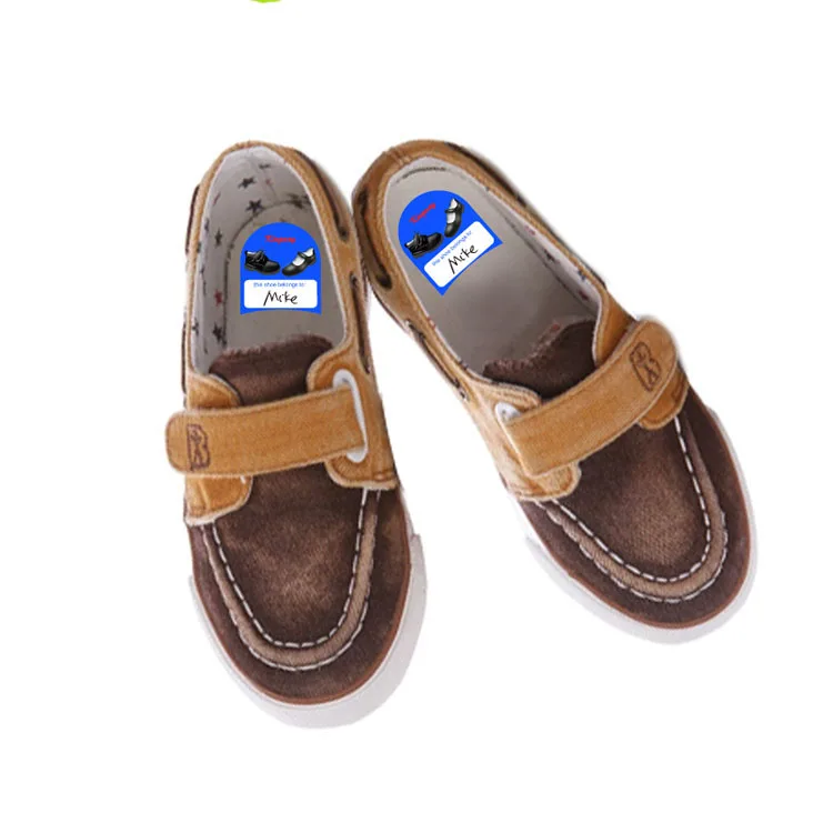 
Factory direct sell kids shoe labels with adhesive in stock 