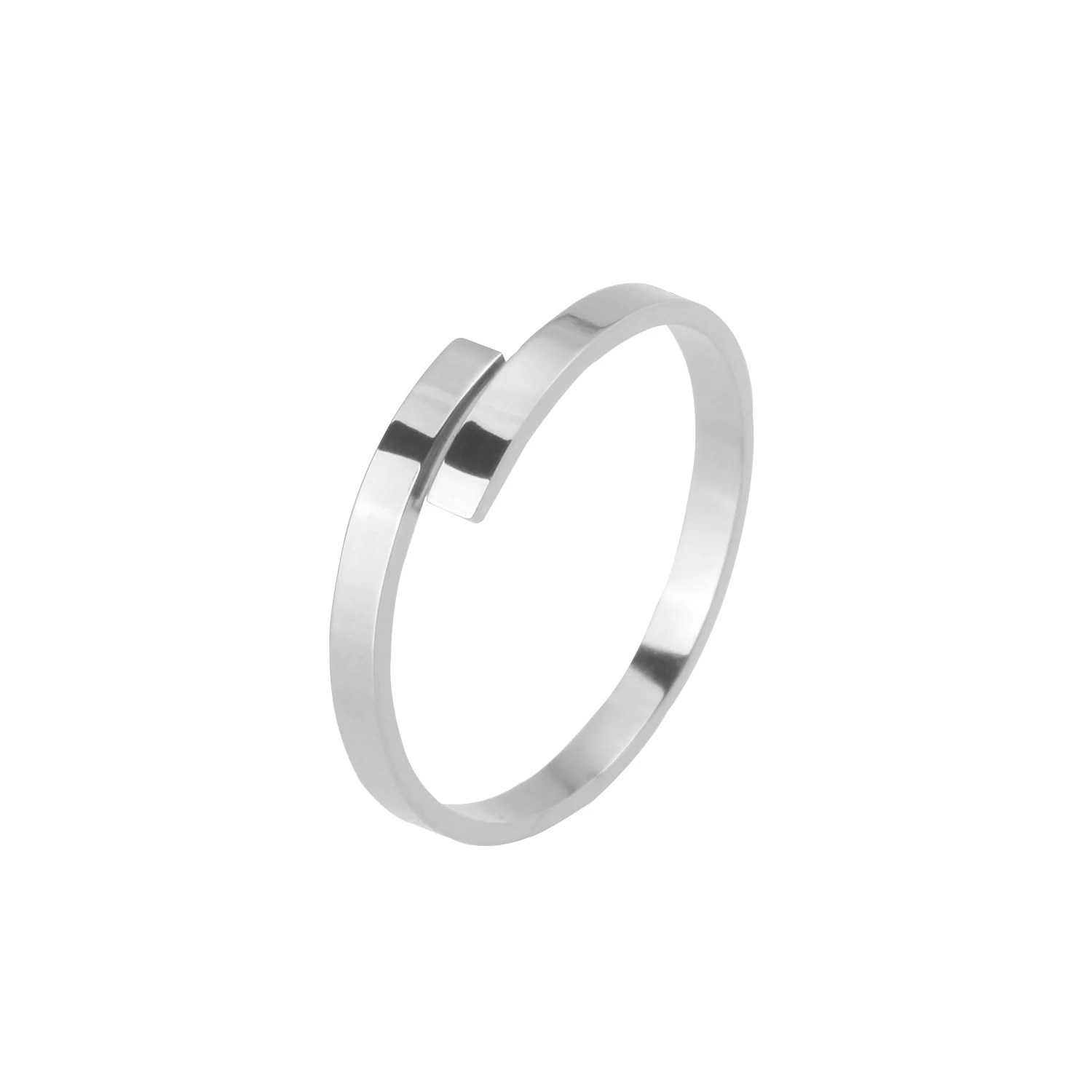 

Simple Style Couple Rings 316L Stainless Steel Jewelry Custom Engraved Logo Adjustable Ring