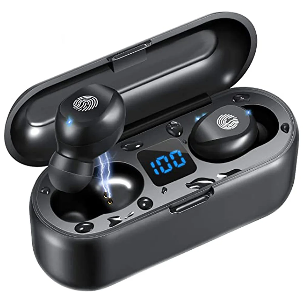 

Touch Control F9 9D Stereo Wireless Earbuds 2000Mah Bt 5.0 Wireless F9 Headphone Waterproof Digital Display Headset F9