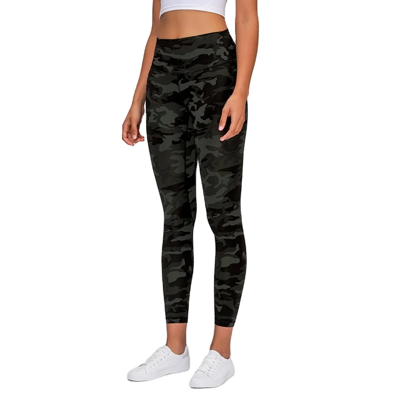 

Camo printing leggings high waist workout gym push up yoga pants scrunch butt lift knitting pants