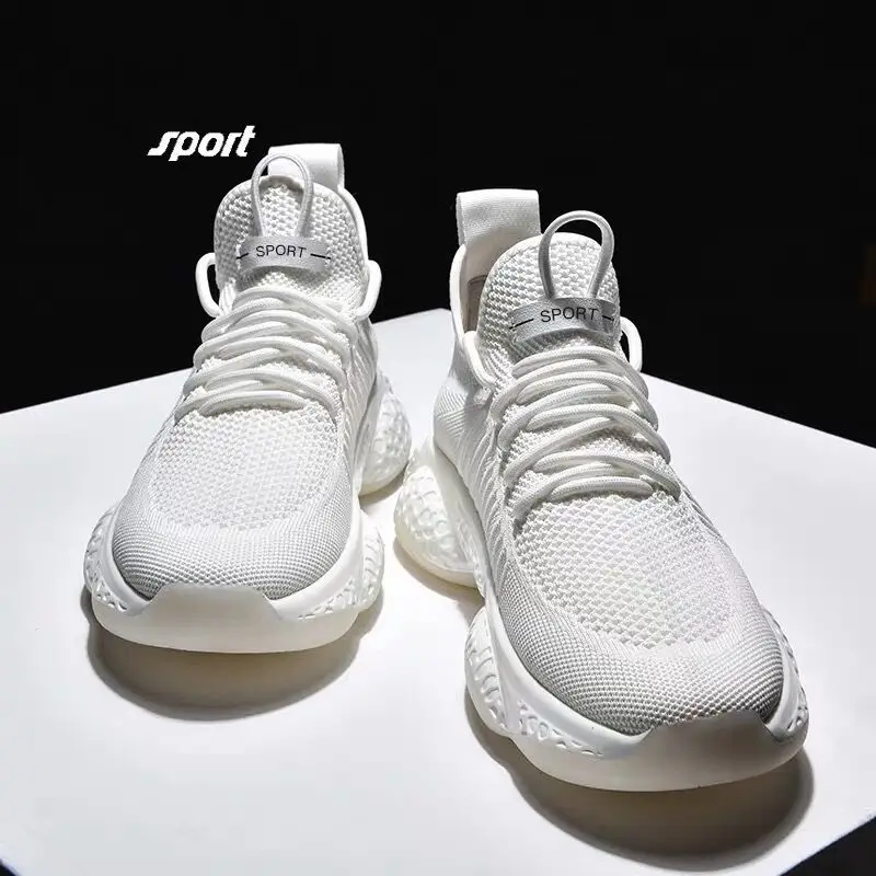 

New sports men's sports fly-woven wearable youth breathable casual shoes, Customerized