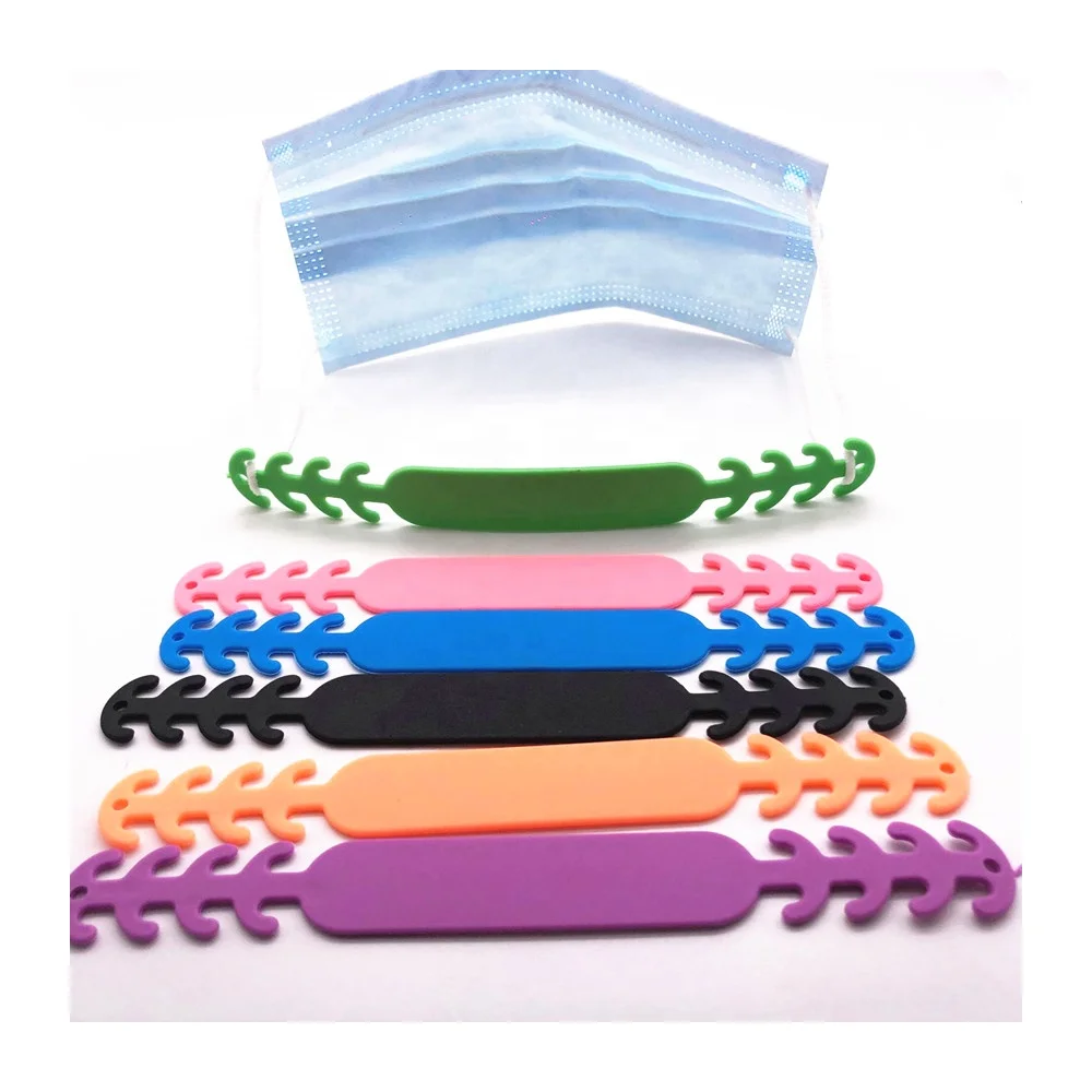 

silicone gel TPR Ear loop silicone strap extenders, Stock colors