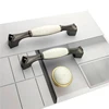 European modern minimalist cabinet wardrobe Drawer Door Pull Cabinet Kitchen Ceramic Furniture Handles