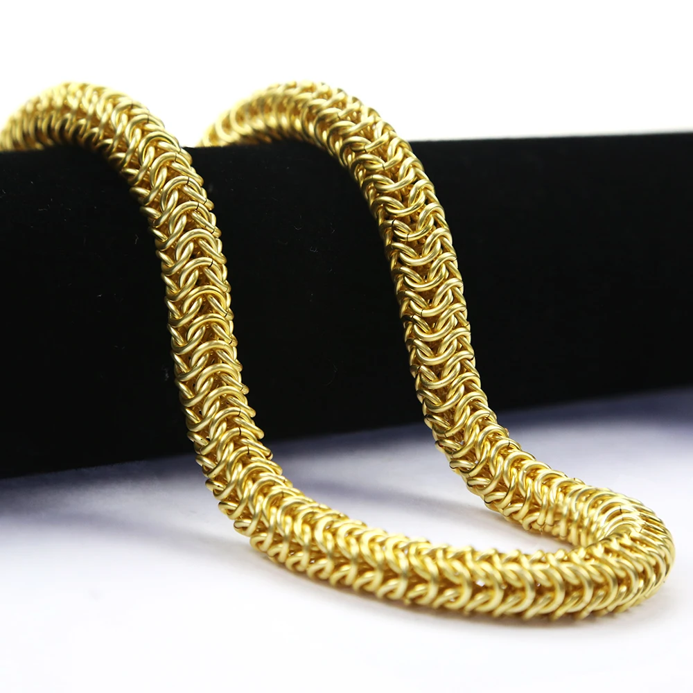 

High Quality Round Maille Weaves Chainmail Necklace Chain For Jewelry Making