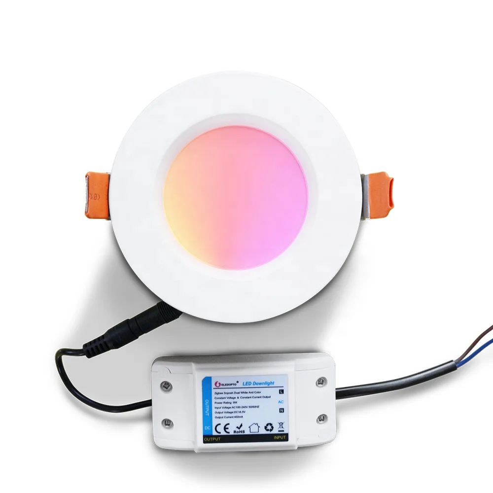2020 New Gledopto Modern LED Ceiling Lights RGBW Color Tunable Hampton Bay Flush Mount Downlight Compatible Tuya LED Downlights