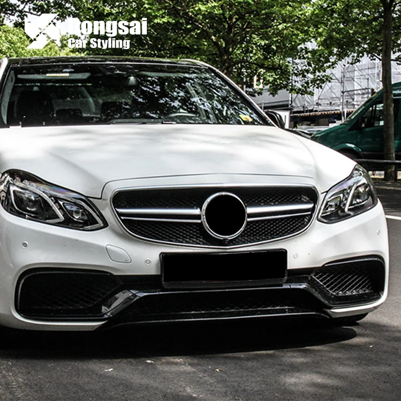 

ABS AMG Style Silver Front Bumper Honeycomb Grille Mesh Grill for Mercedes Benz E Class W212 E63 2014 - 2016