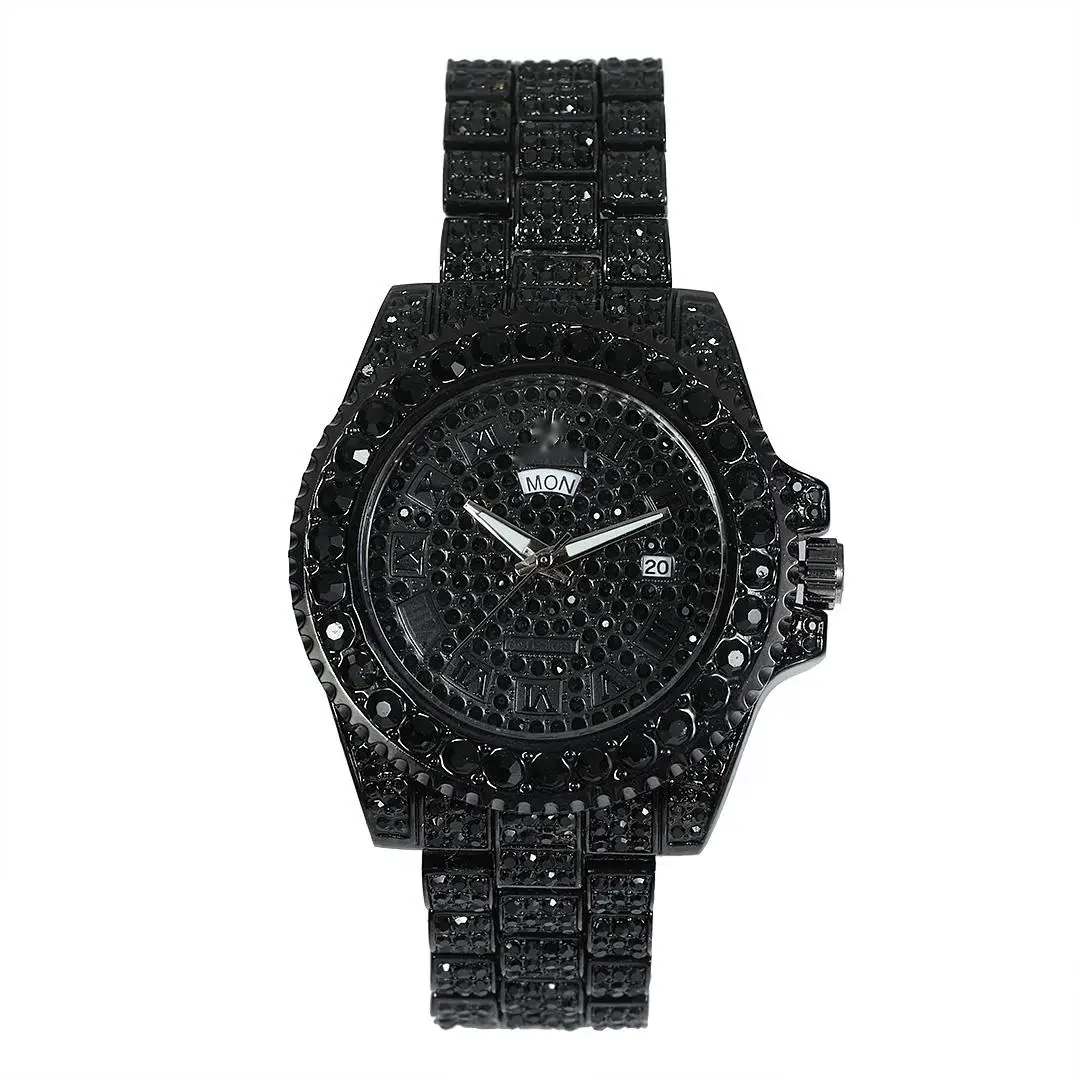 

New hot selling products Lab Diamond Watch Chronograph Watch Quartz Diamond Watch Mens Luxury