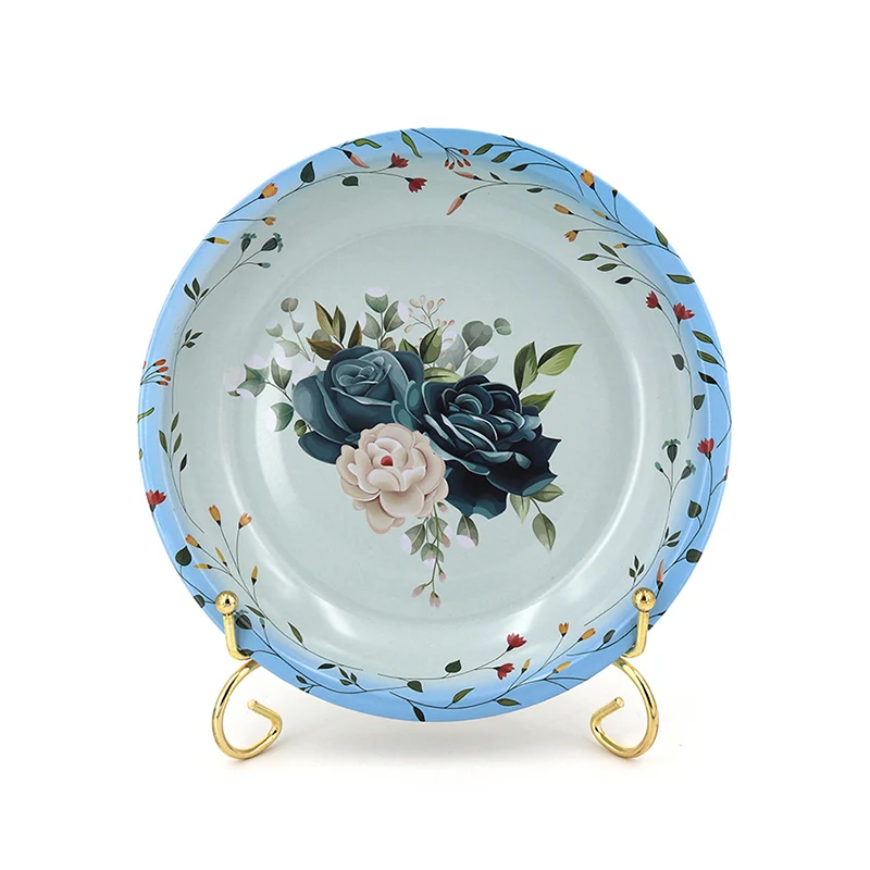 

7 Inch Round Customized Design Tray Creative Pattern Serving Tray Fruit Plate