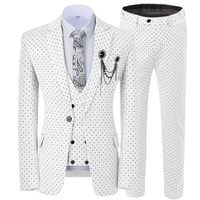 

Suits Trousers Waistcoat Male Business Casual Wedding Blazers Jacket Coat Vest Pants 3 Pieces Set