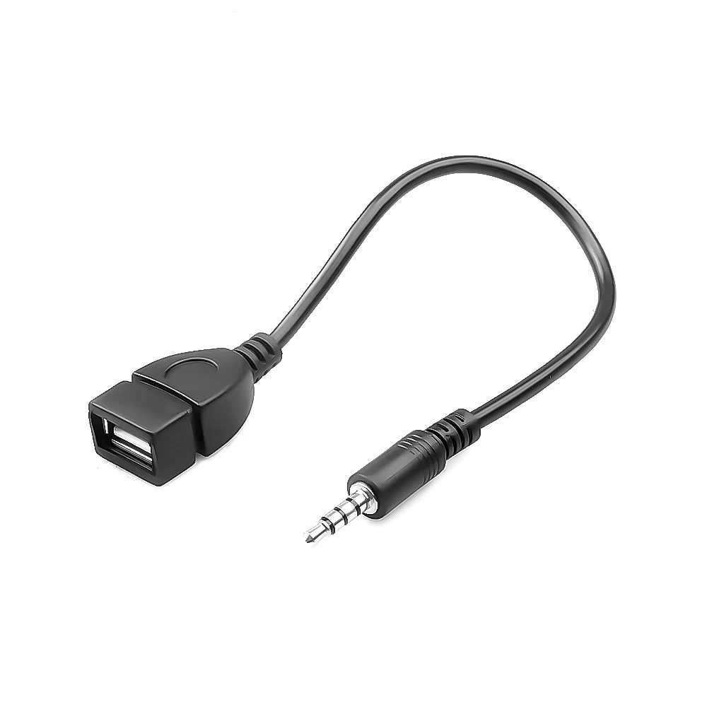 

3.5mm Male Audio AUX Jack to USB 2.0 Type A Female OTG Converter Adapter Cable