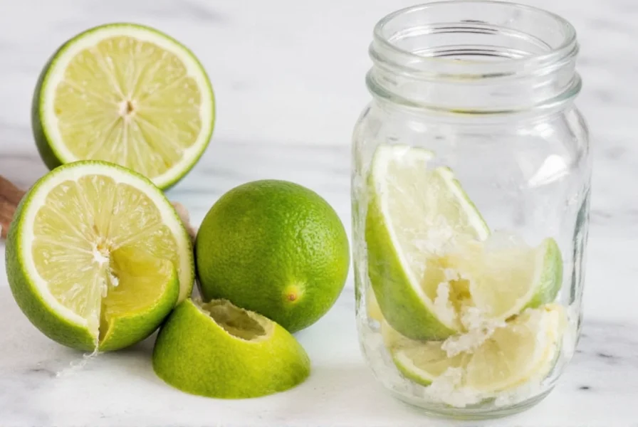 Dried limes in a spice bowl