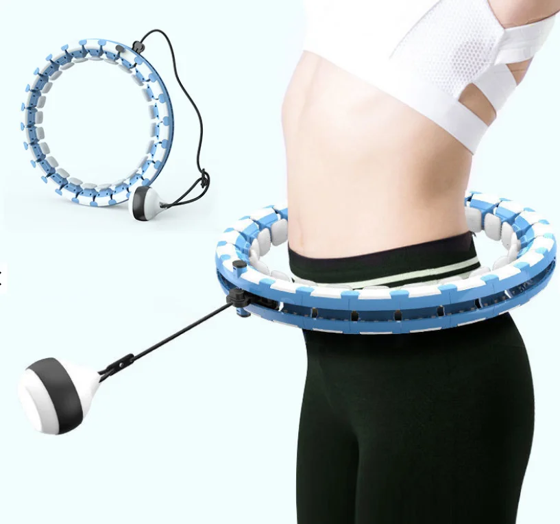 

Non-Dropping Smart Magnetic Exercise Hula Hoops Thin Tool Hoop Belly Tucking Women'S Waist Adult And Children'S Fit, Blue