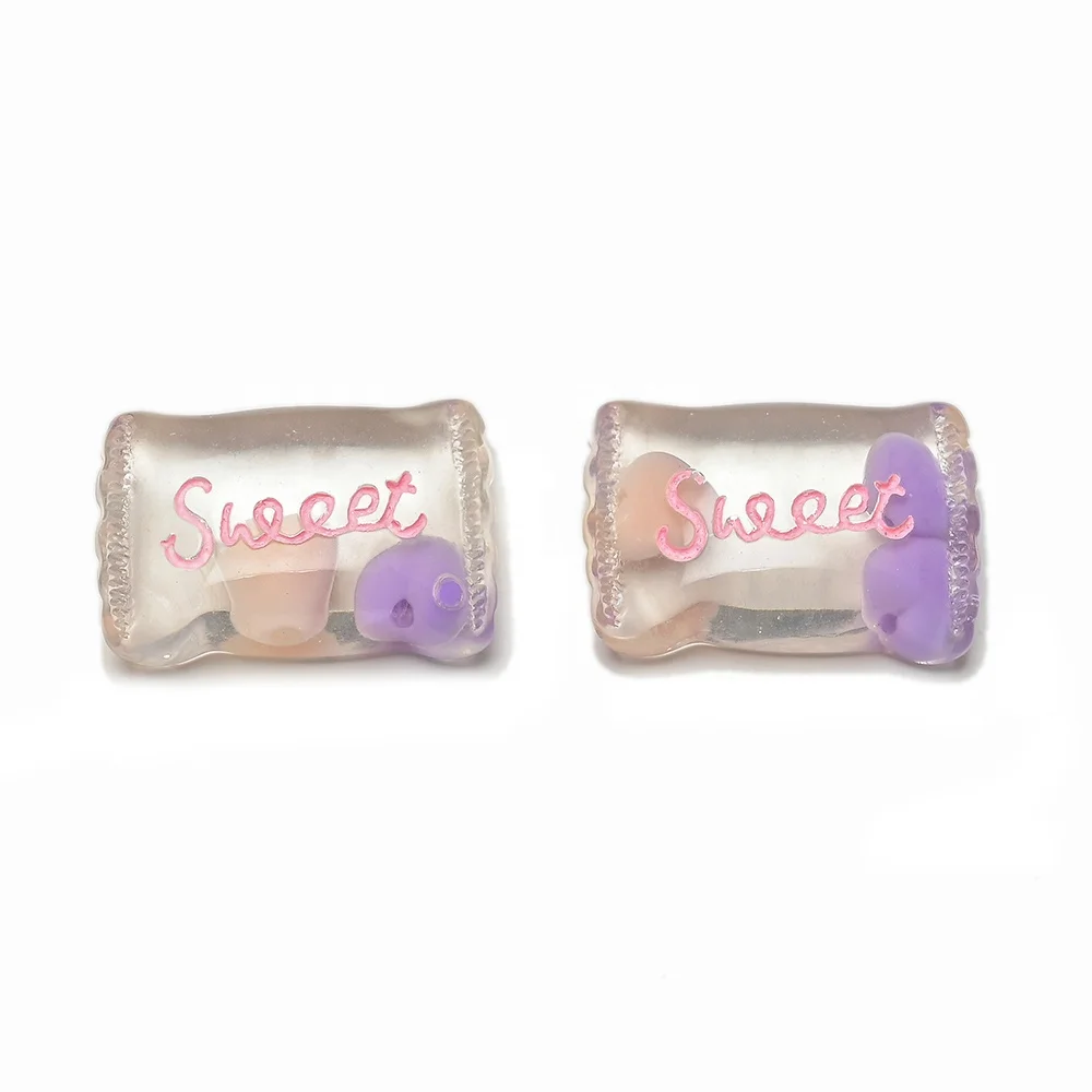 

Fashion Kawaii Cute Candy Resin Charms DIY Pendant Charms Clear jelly candy For Woman Girl Jewelry Necklace Bracelet Accessory, Picture