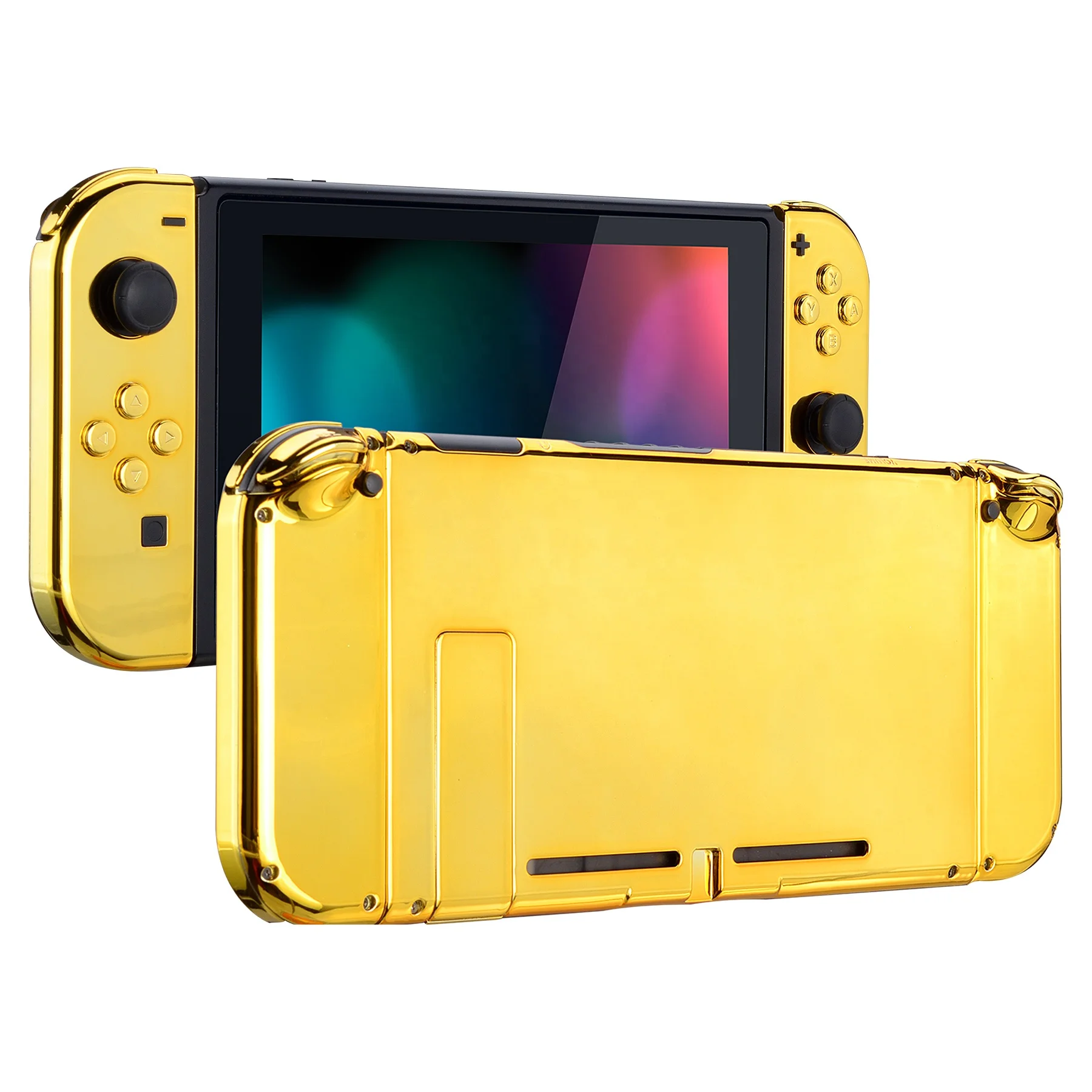 

eXtremeRate Repair Game Accessories Full All In One Cover Housing Shell Case With Kickstand For joycon Nintendo Switch Console