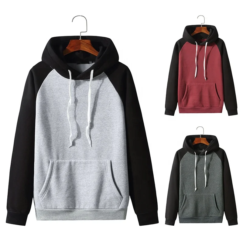 

High Quality Men Polyester Cotton Plus Size Hoodie Mens Oversized Color Block Hoodies In Stock Wholesale Custom, Customized colors