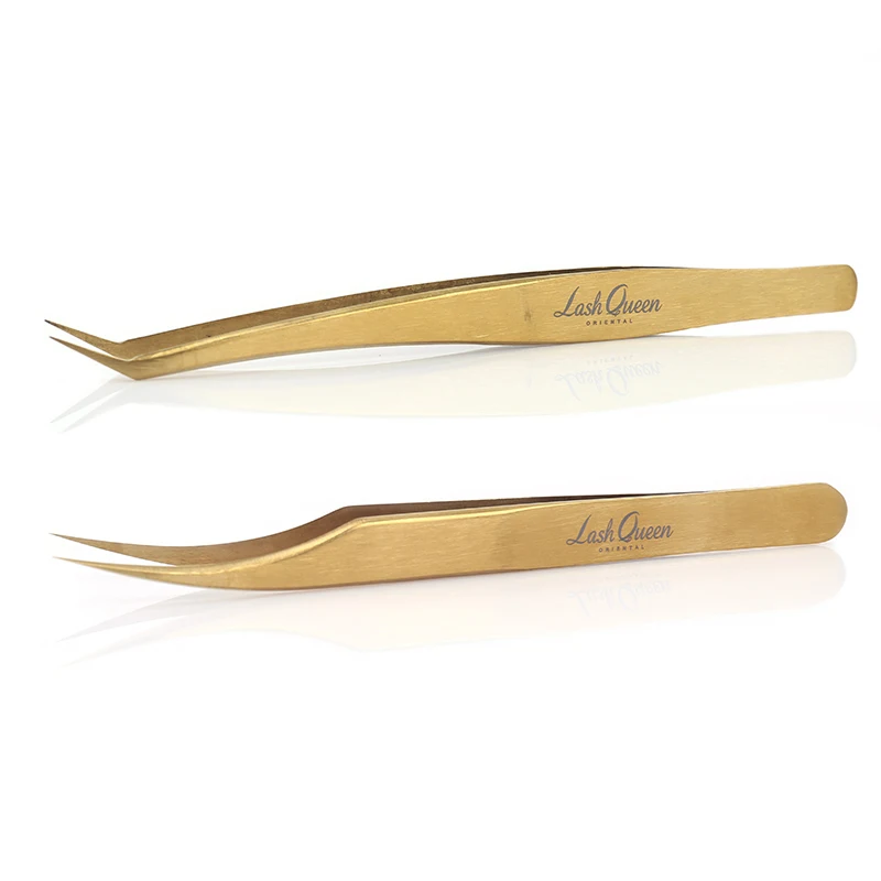 

Wholesale Stainless Steel Tweezers Volume Lashes Tweezers For Eyelash Extension Gold Tweezers