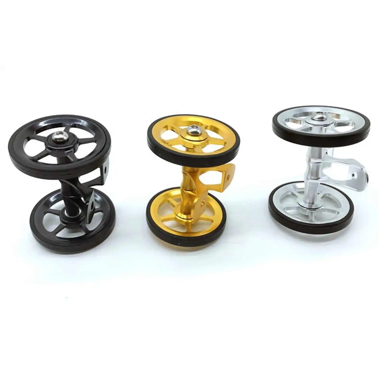 

Lightweight Folding Bike Easy Wheel 6cm Transport Aluminum Alloy Foldable Bicycle Travel Mounted EZ Wheels Roller Tire