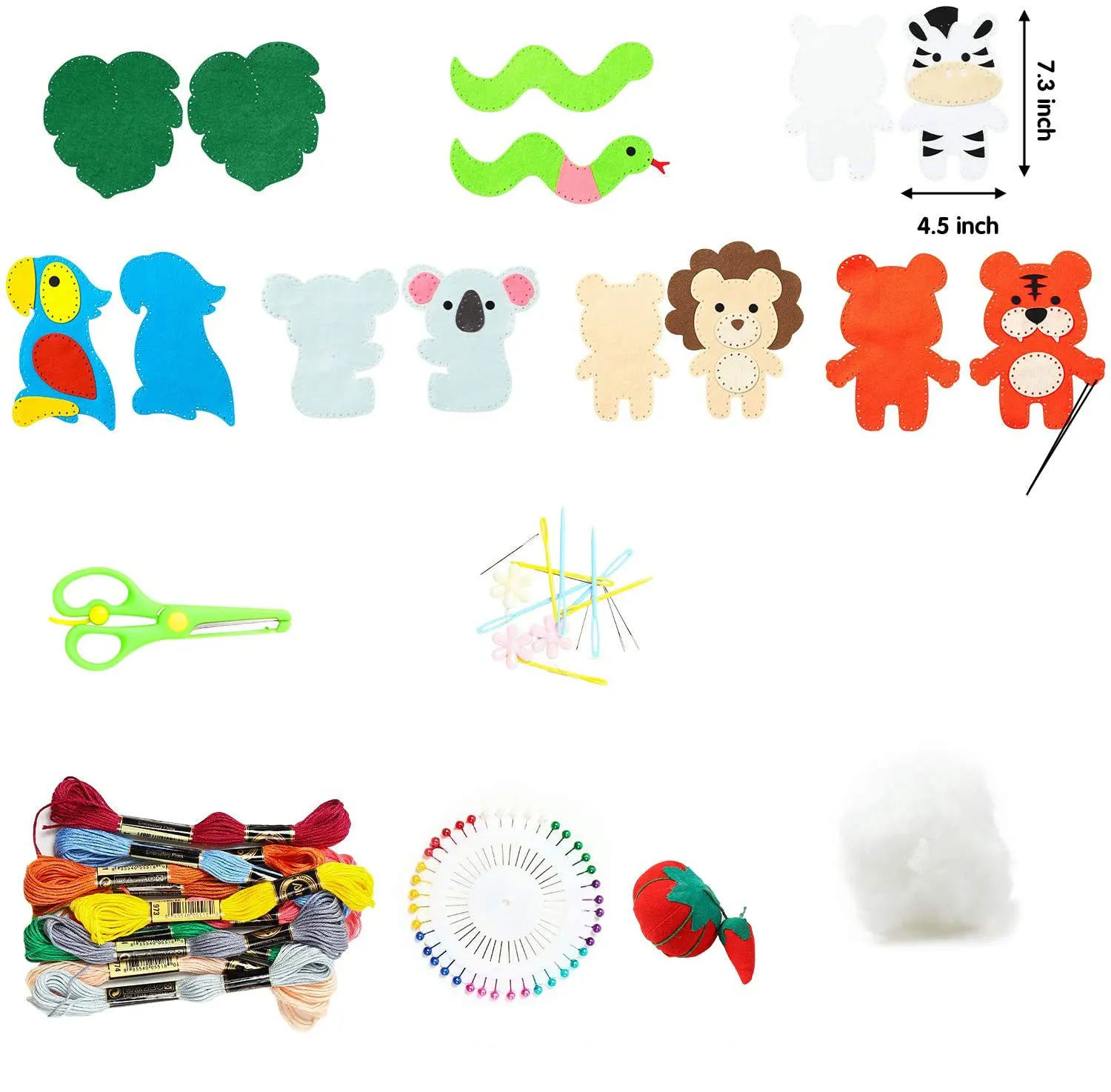 Beginners Educational Sea Creatures Diy Felt Sewing Kits Arts And