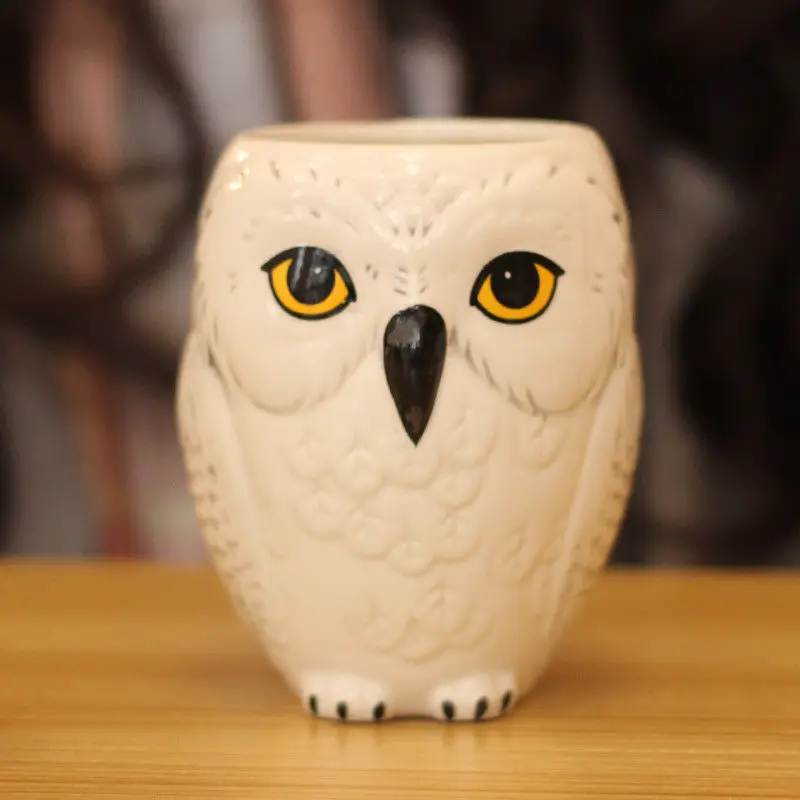

Harry potter owl mug 3 d stereo modelling owl ceramic coffee cup