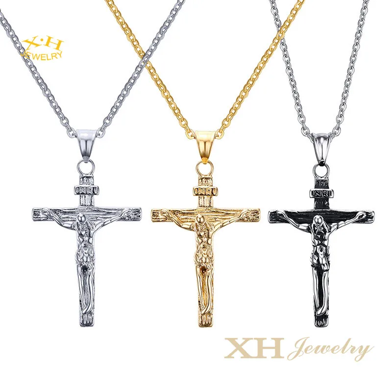 

Mens Womens Stainless Steel Pendant Necklace Religious Cross Serenity Prayer Necklace for Christian