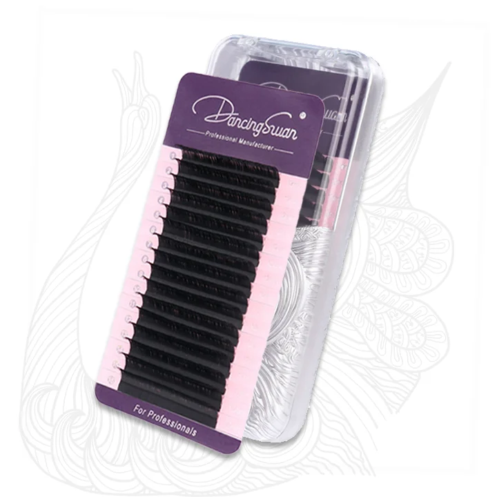 

DancingSwan Professional Eyelash Custom Logo Korean PBT Mink Individual Lashes Classic Eyelash Extension