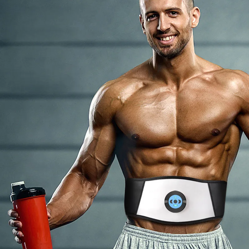 

Smart rechargeable abdomen device for lazy people abdomen abdomen patch massage belt muscle trainer home abdominal patch, Black