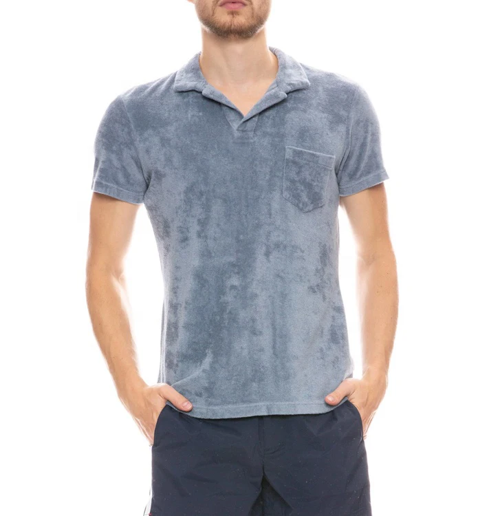 

Custom Clothing Terry Towel 100% Cotton Golf Men Polo T Shirt With Logo