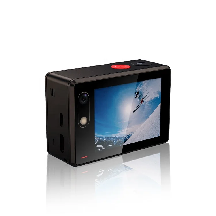 

Dual camera 4K+4K 2 lens High resolution WIFI waterproof Flash Light Type-C Sports Action camera, Balck