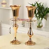 Luxury K9 Crystal Vase Wedding Decoration Crafts Fishing Net Pendant Flower Stand