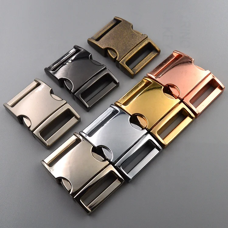

1 inch 25mm Contoured metal side release buckles pet buckles metal buckle for dog collars