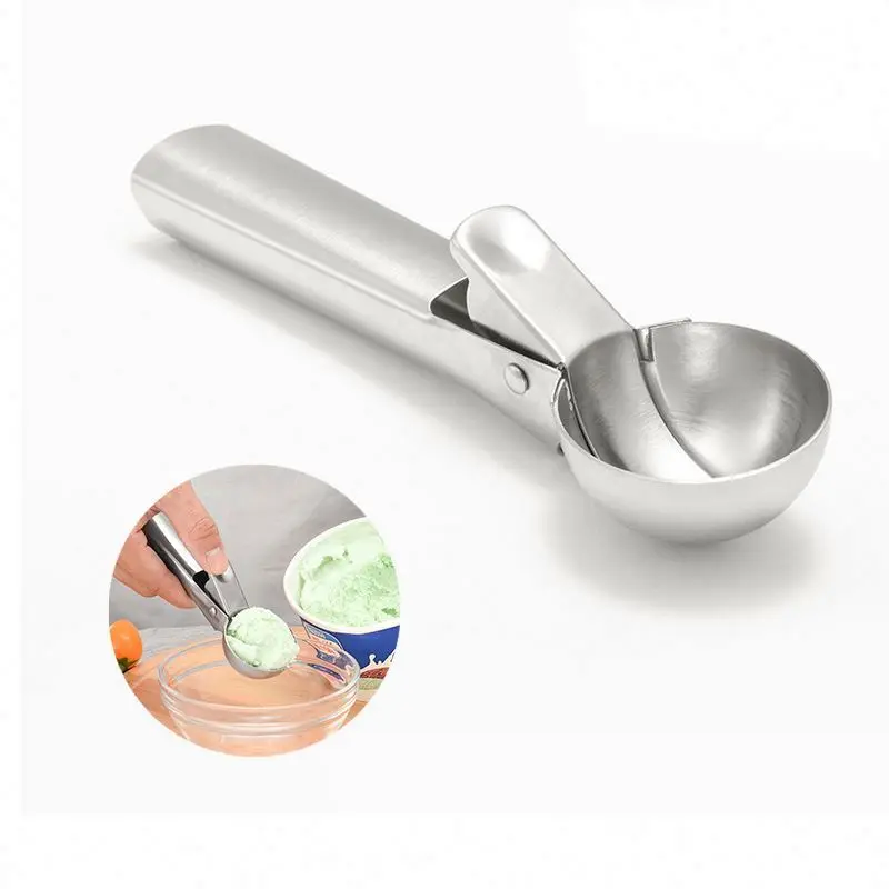 

Amazon Top Seller 2021 Kitchen Accessories Ice Cream Tools Safe Food Grade Stainless Steel Watermelon Ice Cream Ball Scoop