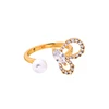 2019 designs ladies girls princess accessories jewelry gold jewelry pearl ring
