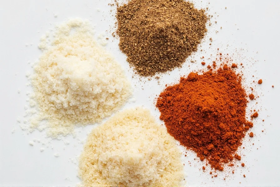 Sugar coated spice rub on meat