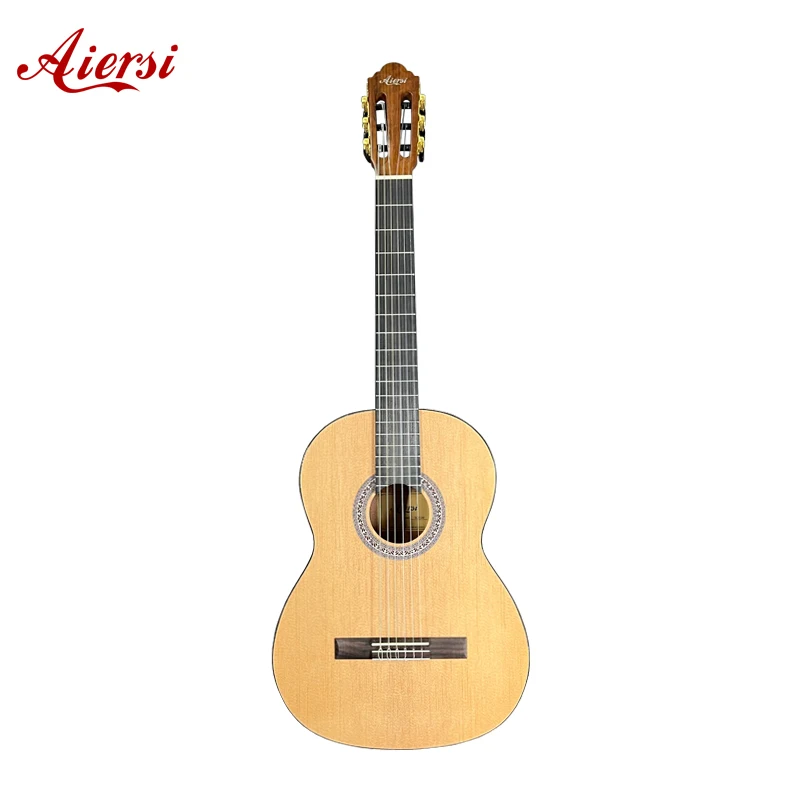 Aiersi All Laminated 39 Inch Wholesale Spruce Top Classical Guitar Nylon Strings for Students and Beginners