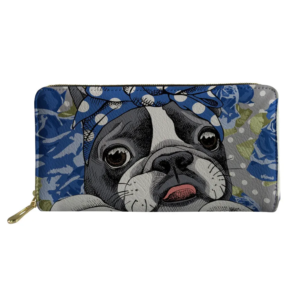 

Well Designed cute dog Tribal Printed Pu Zipper Female Wallet Customized Cheap Wallet Card Holder Fashion Women Purses Luxury