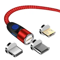 

Wholesale 100cm Magnetic USB Cable 3A Fast Cable USB magnetico 3 en 1