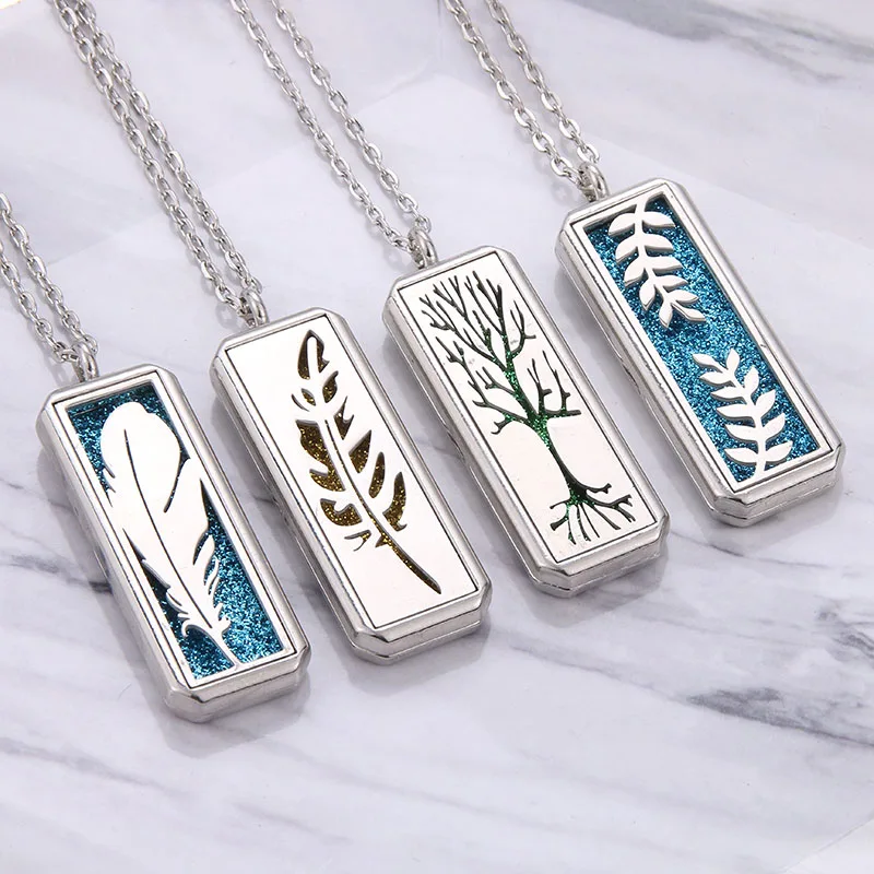 

Magnetic Stainless Steel Aromatherapy Essential Oil Diffuser Perfume Locket Pendant Jewelry, Multi color