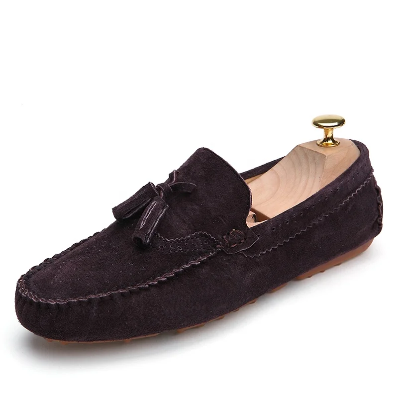 

Wholesale Casual Slip On Soft Breathable Cow Leather Driving Loafers Moccasins Men Shoes, Yellow