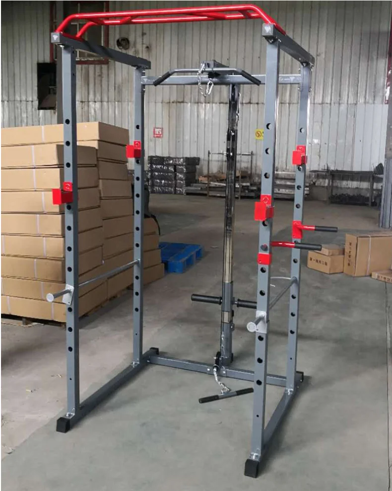 

Multi Function Home Gym Equipment Multi Station Gym Power Squat Rack, Black