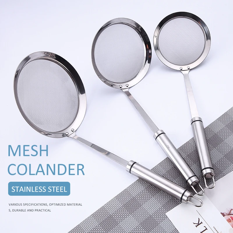 

Kitchen Gadget Colander 304 Stainless Steel Fine Wire Mesh Strainer for Soy Milk Juice filter