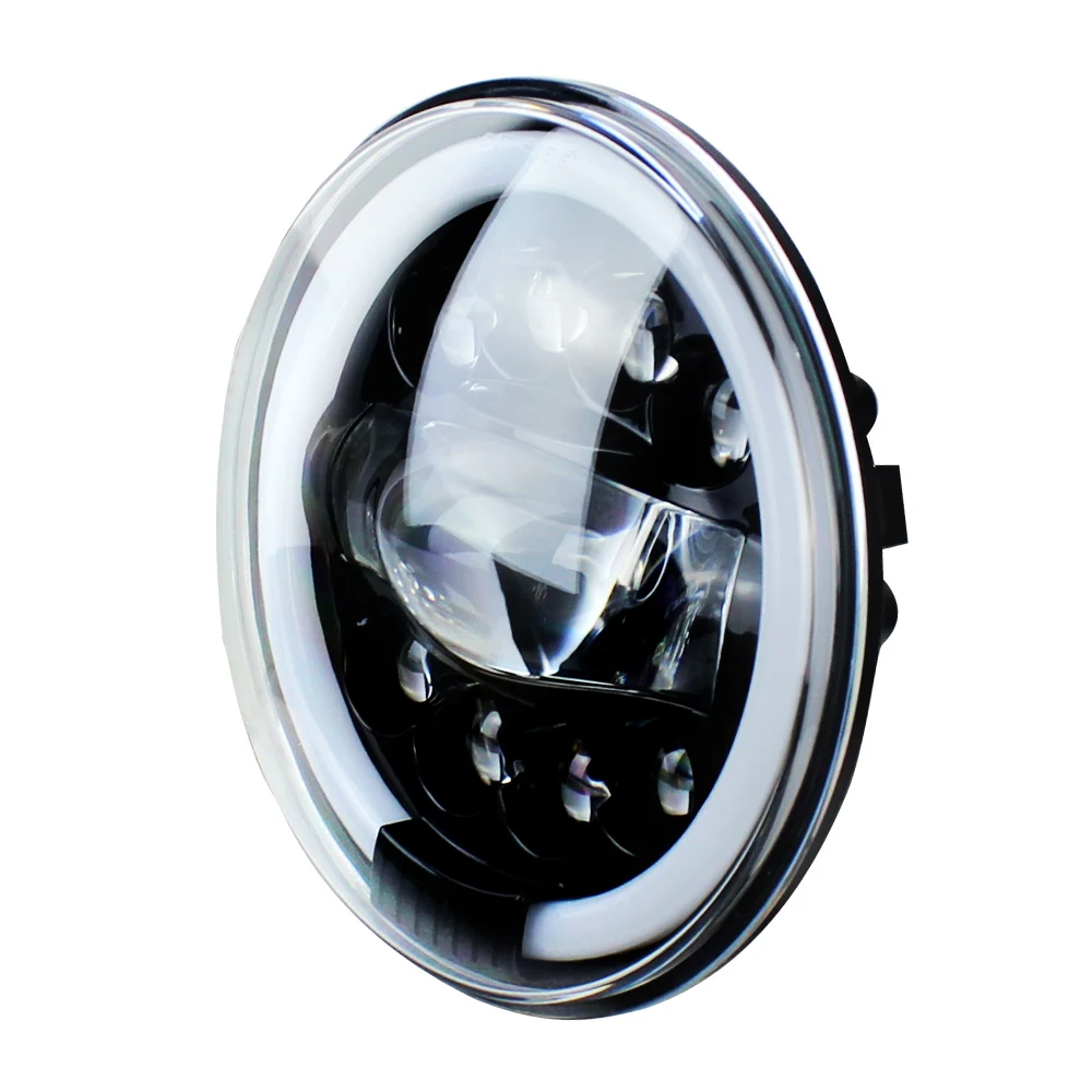 7" Inch Round LED Headlight Halo Angle Eyes Fits For Jeep Wrangler JK Motorcycle Led Light Bulb