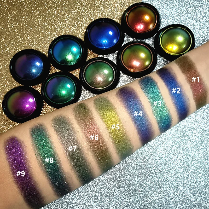 

High Pigment Single Duochrome Multichrome Makeup Chameleon Eyeshadow, 9 colors available