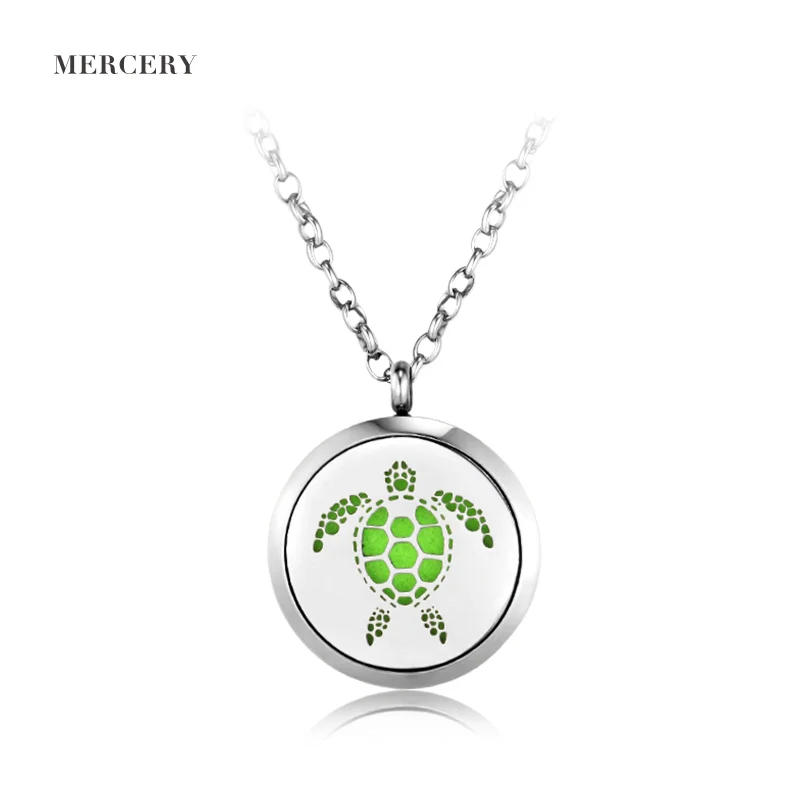 

Necklaces IP Chromium 316L Stainless Steel Chain Turtle Lockets Diffuser Pendant Essential Oil Fashion Aromatherapy Jewelry