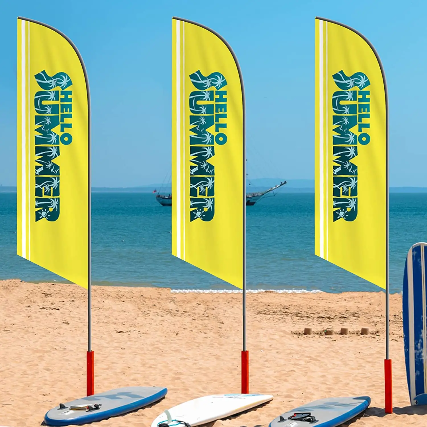 

Wholesale Flying Beach Flag Banner Promotional Advertising Wind Outdoor Custom Feather Flags