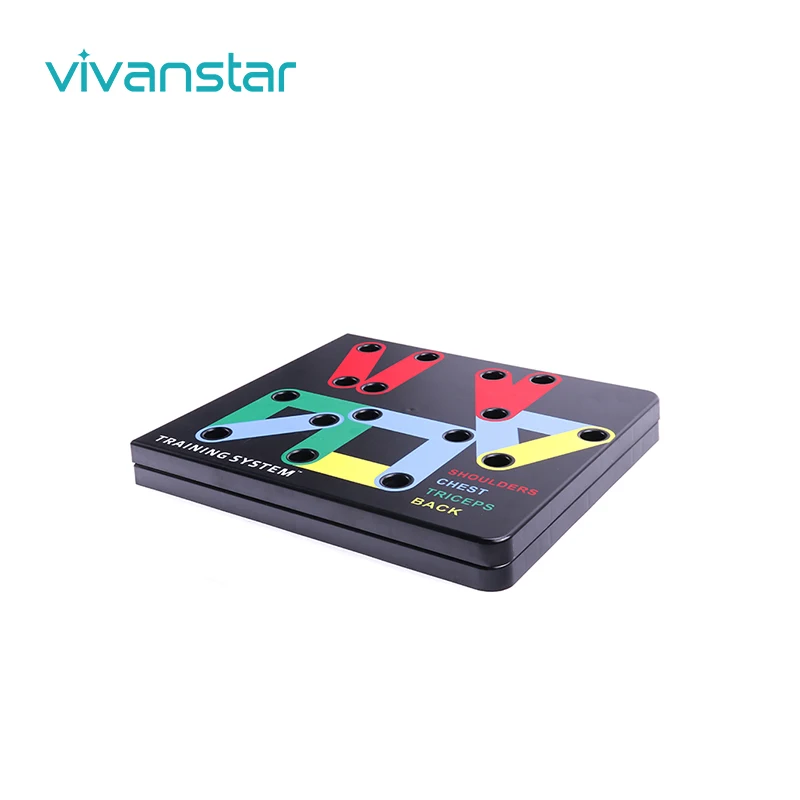 

Vivanstar Push Up Board Rack Foldable Keep Fit ST-1404 9 in 1 push up board, Black