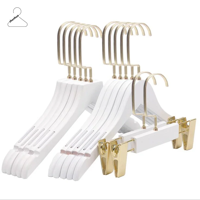 

popular custom logo white wood suit coat hangers wooden hanger for pant